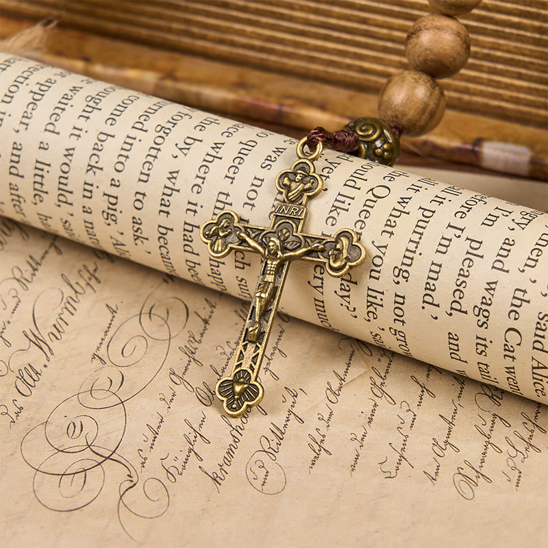 Christianartworkshop 10mm Agarwood & Metal Cloud Bead Handmade Rosary - A Sacred Blend of Tradition and Faith - image 7