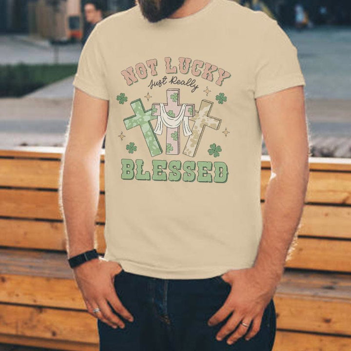 Christianartworkshop Not Lucky Just Blessed Faith-Inspired T-Shirt - image 16