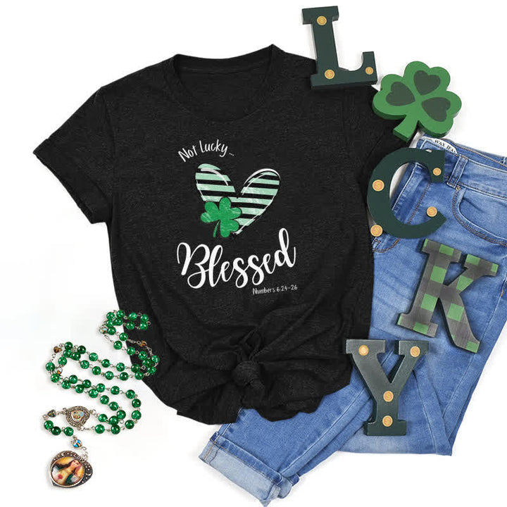 Christianartworkshop Blessed Beyond the Luck of the Irish Faith-Inspired T-Shirt - Black - 2XL - image 14