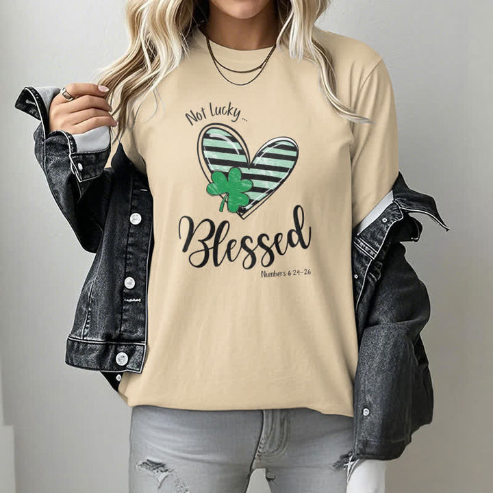 Christianartworkshop Blessed Beyond the Luck of the Irish Faith-Inspired T-Shirt - image 2