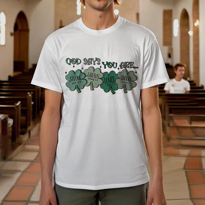 Christianartworkshop Divine Shamrock: God's Promises Faith-Inspired T-Shirt - image 10