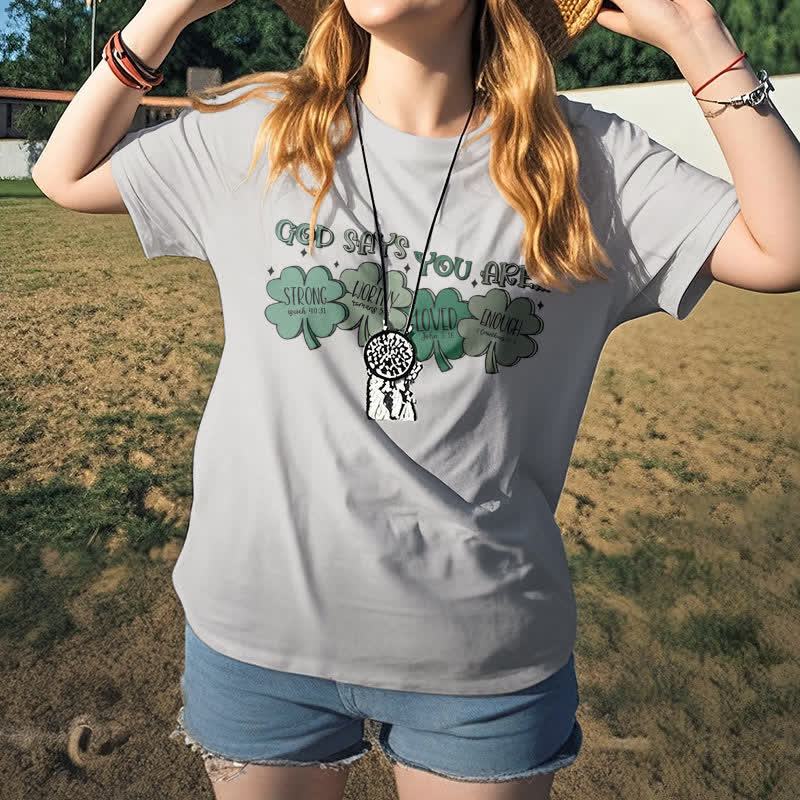 Christianartworkshop Divine Shamrock: God's Promises Faith-Inspired T-Shirt - image 1