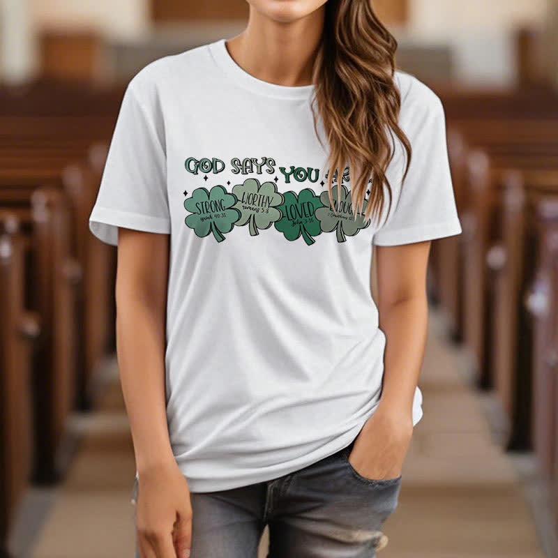 Christianartworkshop Divine Shamrock: God's Promises Faith-Inspired T-Shirt - image 9