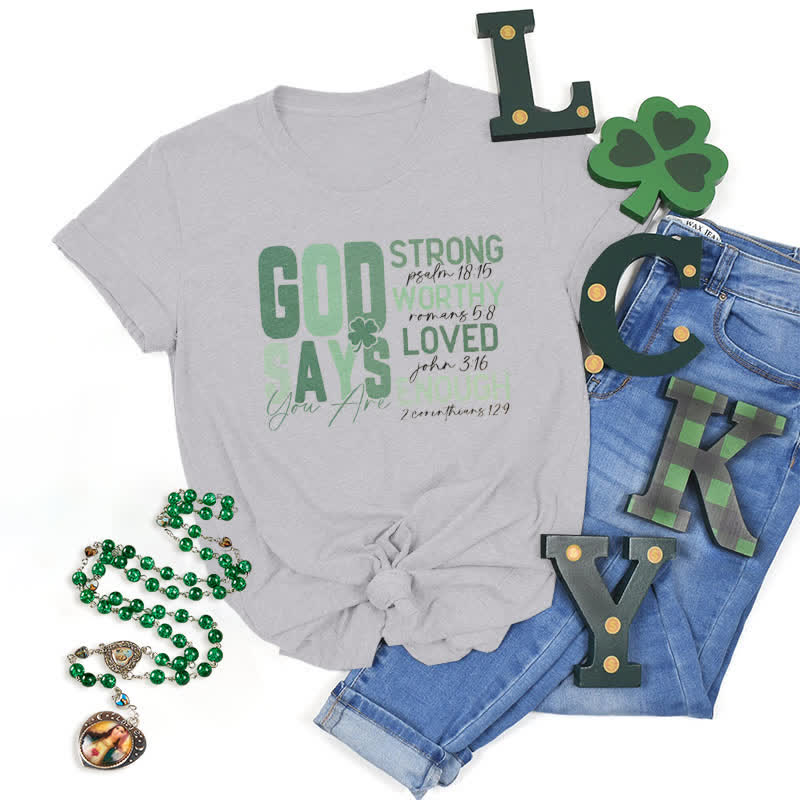 Christianartworkshop Empowerment Clover Tee Faith-Inspired T-Shirt - Grey - 2XL - image 11