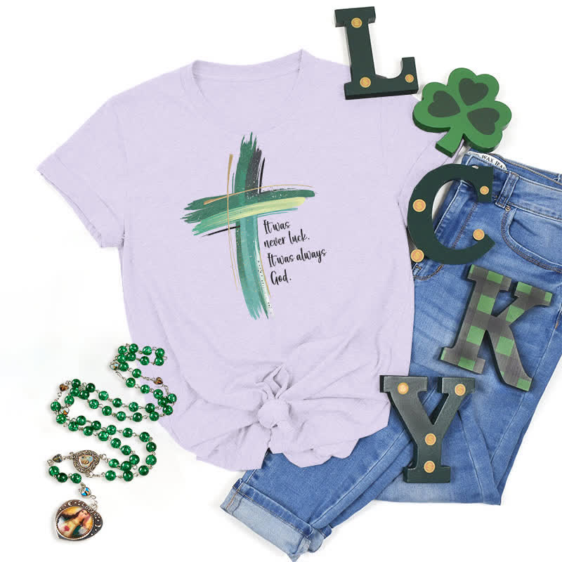 Christianartworkshop Empowerment Clover Faith-Inspired T-Shirt - Purple - 2XL - image 0