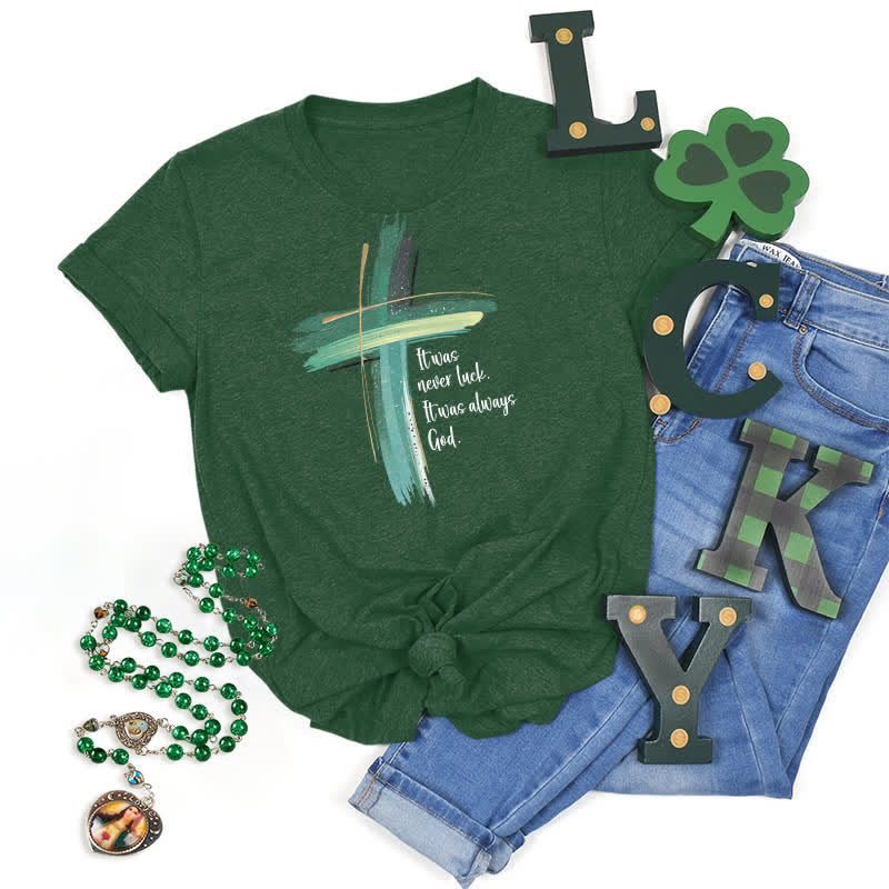 Christianartworkshop Empowerment Clover Faith-Inspired T-Shirt - Dark Green - 2XL - image 3