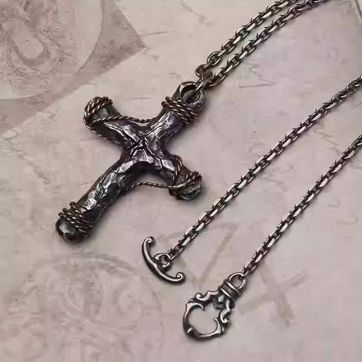 Christianartworkshop Exquisite 925 Silver Delicate Style Crucifix & Anchor Pendant Necklace - image 1