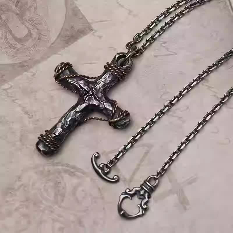 Christianartworkshop Exquisite 925 Silver Delicate Style Crucifix & Anchor Pendant Necklace - image 2