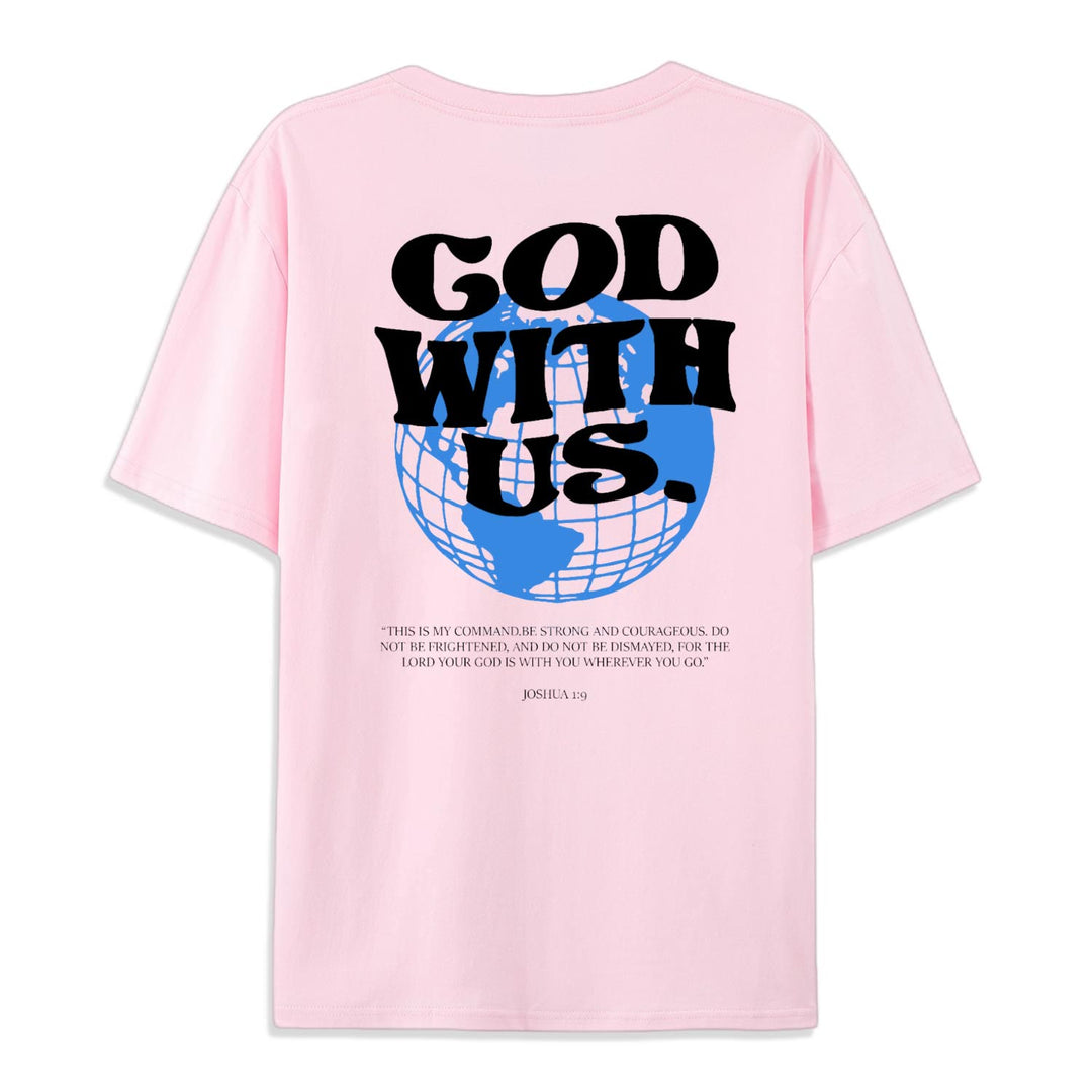 Christianartworkshop God With Us Cotton T-Shirt - image 13