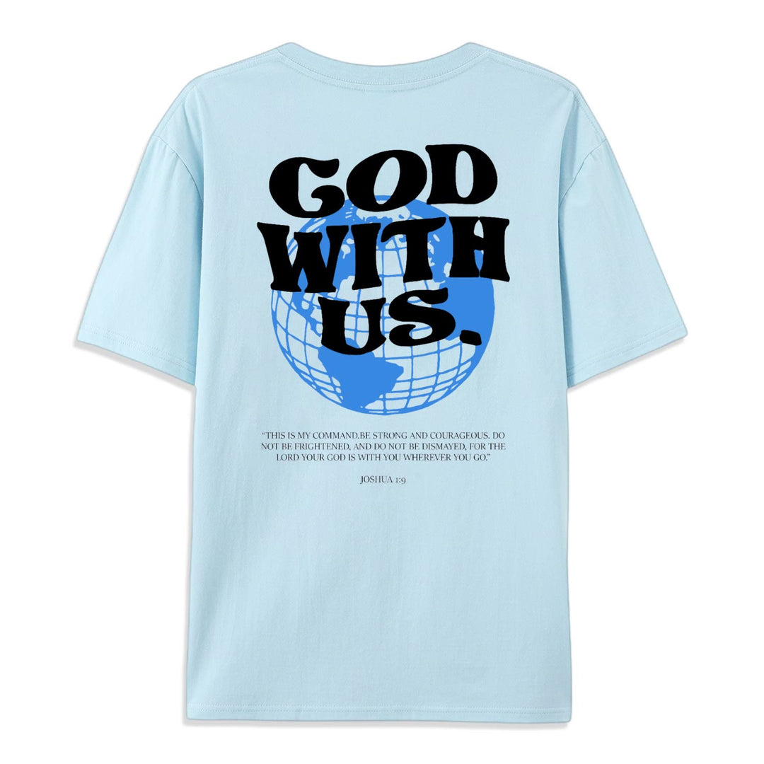 Christianartworkshop God With Us Cotton T-Shirt - image 16
