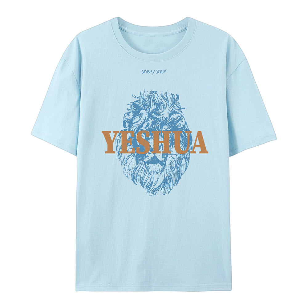 Christianartworkshop Yeshua Cotton T-Shirt - Blue - 2XL - image 5