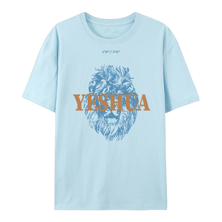 Christianartworkshop Yeshua Cotton T-Shirt - Blue - 2XL - image 5