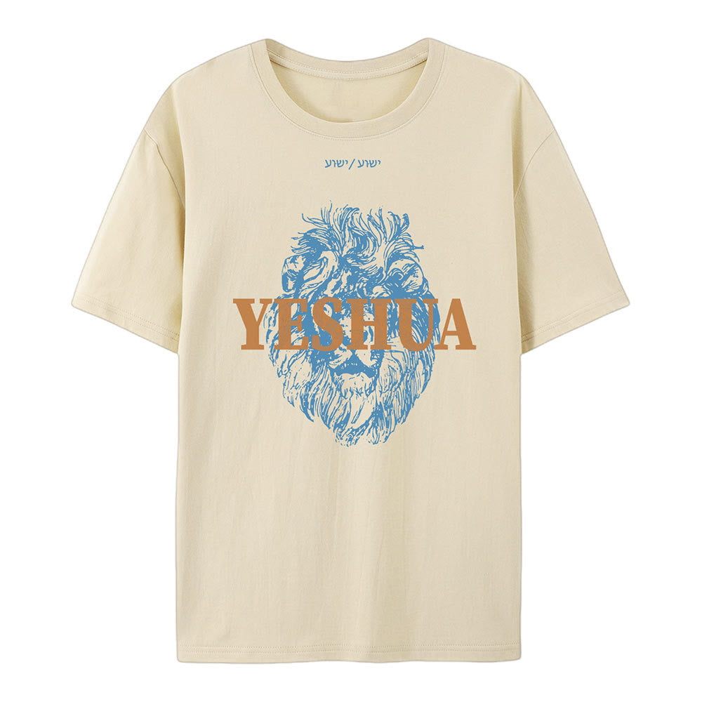Christianartworkshop Yeshua Cotton T-Shirt - Beige - 2XL - image 3