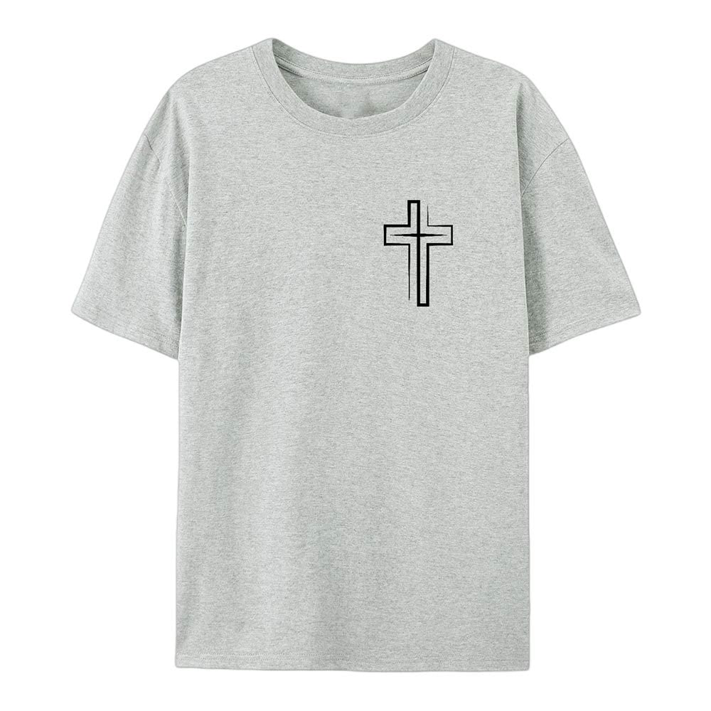 Christianartworkshop Saved By The Lord Cotton T-Shirt - image 23