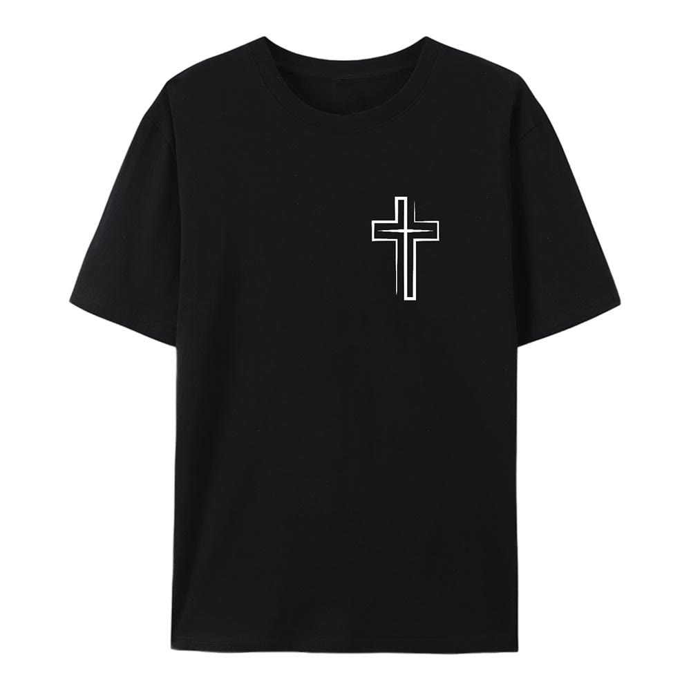 Christianartworkshop Saved By The Lord Cotton T-Shirt - image 10