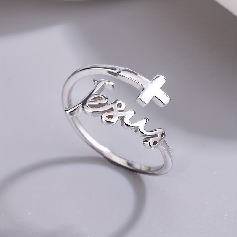 Christianartworkshop Jesus & Cross Ring: A Simple Yet Profound Testament of Faith - image 0