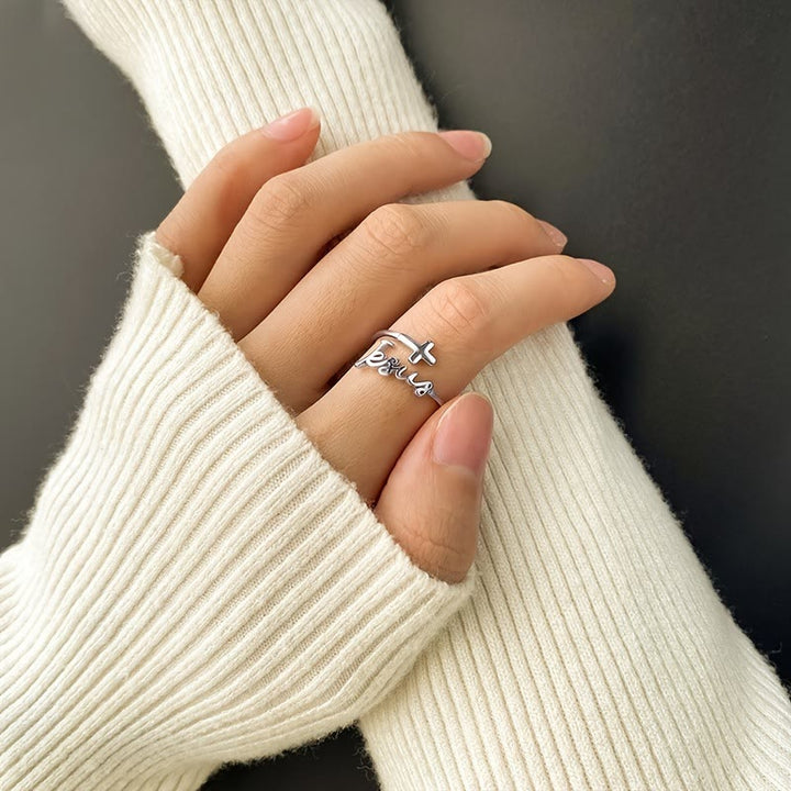 Christianartworkshop Jesus & Cross Ring: A Simple Yet Profound Testament of Faith - image 2