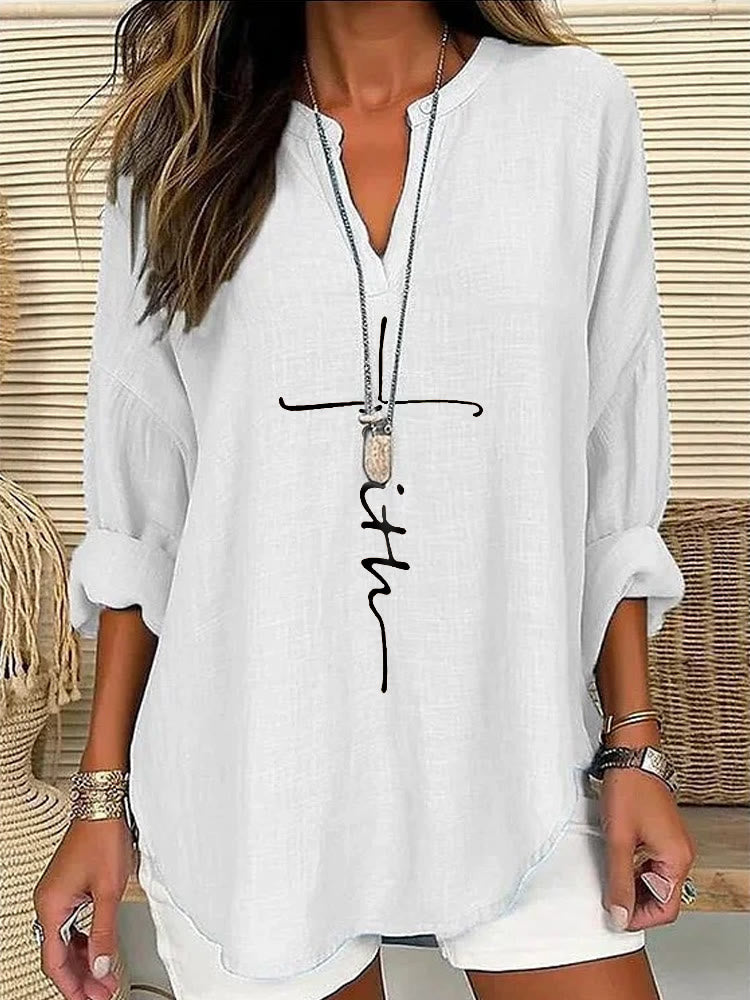 Christianartworkshop Eternal Light Cross Shirt – Embrace Faith and Grace - White - 5XL - image 1