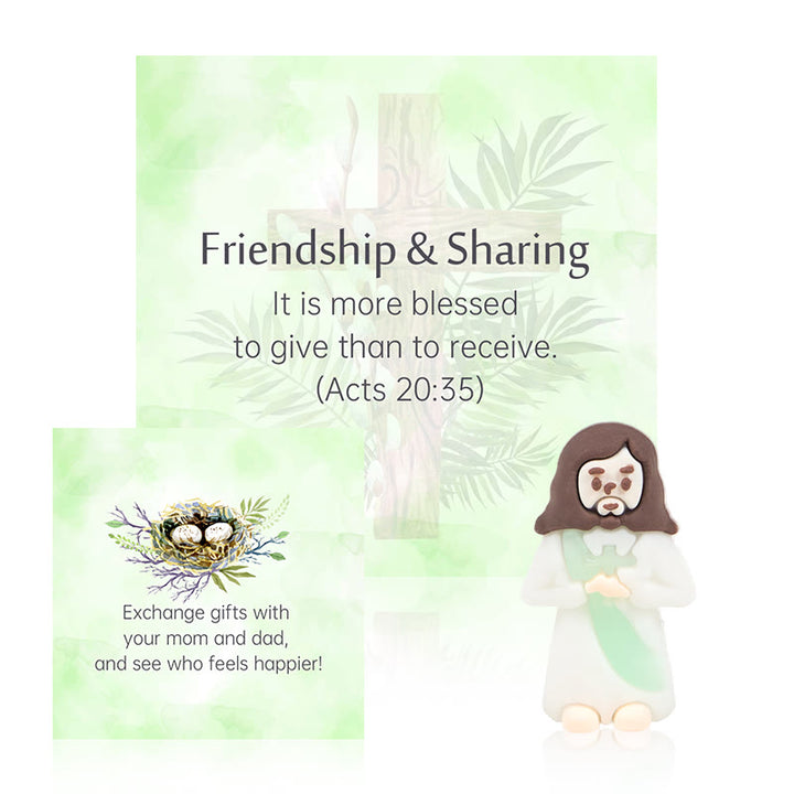 Christianartworkshop 5/10/20/30pcs Bible Verse Cards with Mini Jesus Figurines & Interactive Questions: Inspire and Educate - image 4
