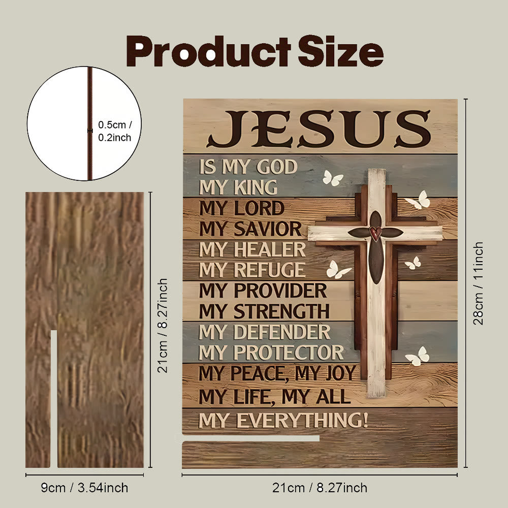 Christianartworkshop Wooden Cross Faith Decorative Plaque - Praise the Glory of Jesus