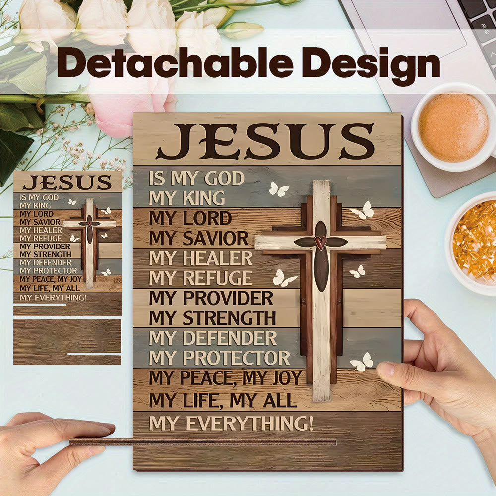Christianartworkshop Wooden Cross Faith Decorative Plaque - Praise the Glory of Jesus