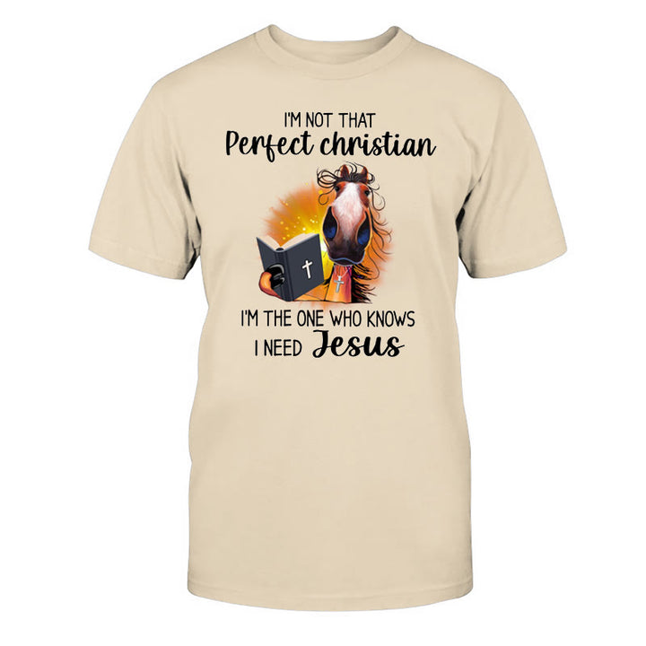 Christianartworkshop I'm Not That Perfect Christian, I Need Jesus Classic T-Shirt - Beige - 2XL - image 6