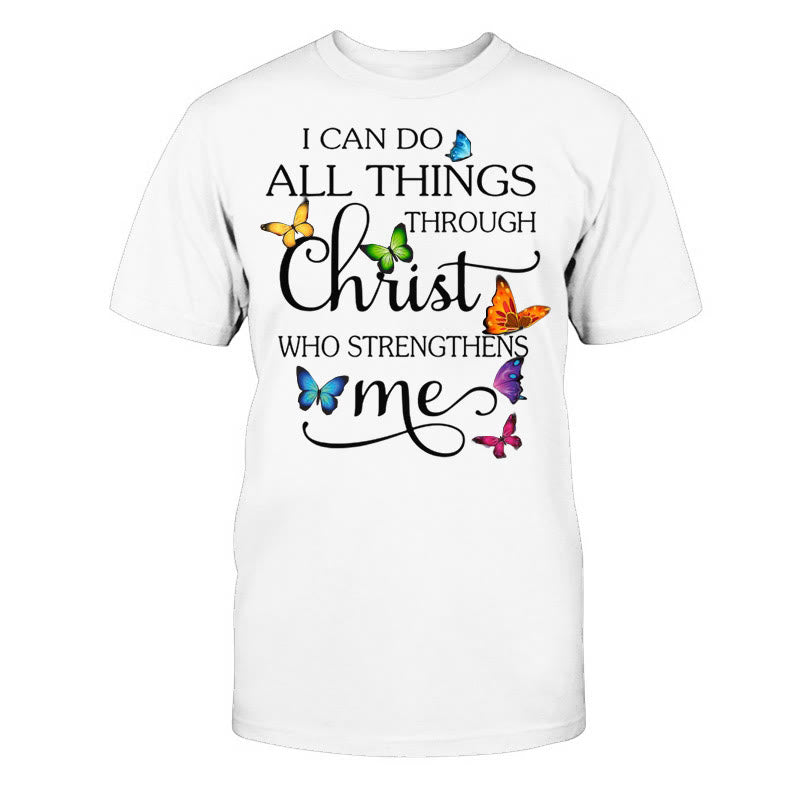 Christianartworkshop Empowered by Christ Unisex Cotton T-Shirt - White - 2XL - image 0