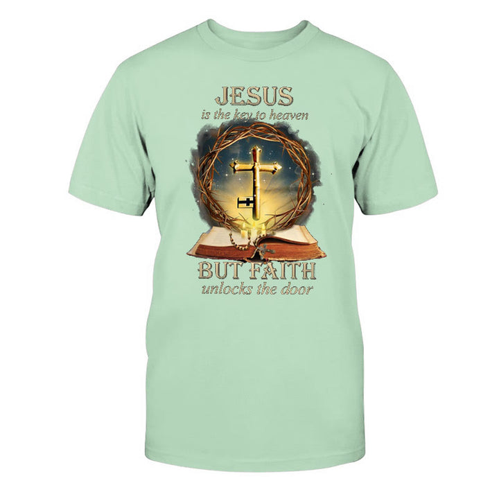 Christianartworkshop Key to Heaven Unisex Cotton T-Shirt - Grass Green - 2XL - image 14