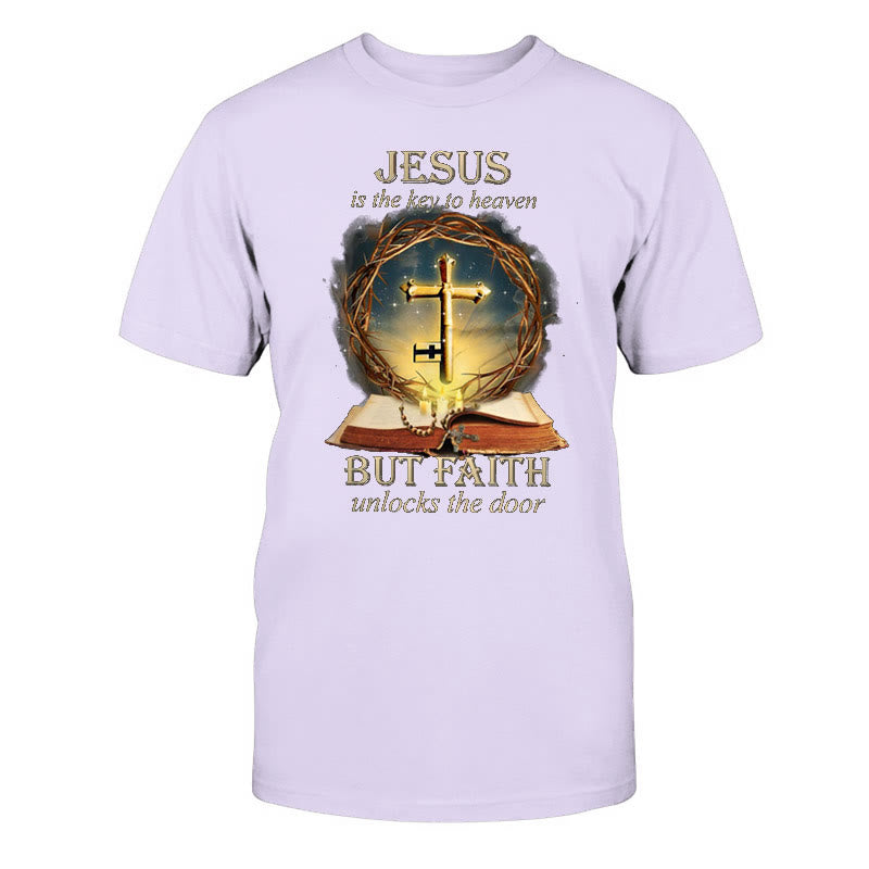 Christianartworkshop Key to Heaven Unisex Cotton T-Shirt - Purple - 2XL - image 12