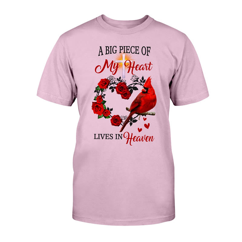 Christianartworkshop Jesus A Big Piece Of My Heart Lives In Heaven Classic T-Shirt - Pink - 2XL - image 10