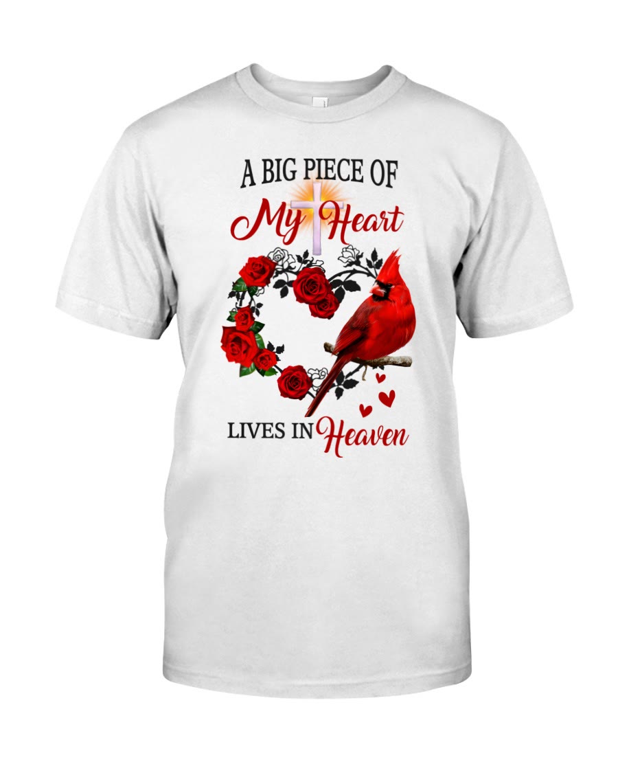 Christianartworkshop Jesus A Big Piece Of My Heart Lives In Heaven Classic T-Shirt - White - 2XL - image 0