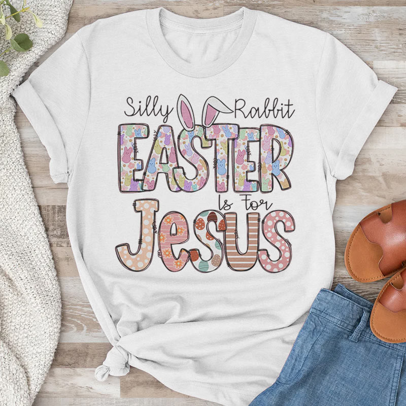 Christianartworkshop Easter is for Jesus, Marshmallow Bunnies T-Shirt - White - 2XL - image 2