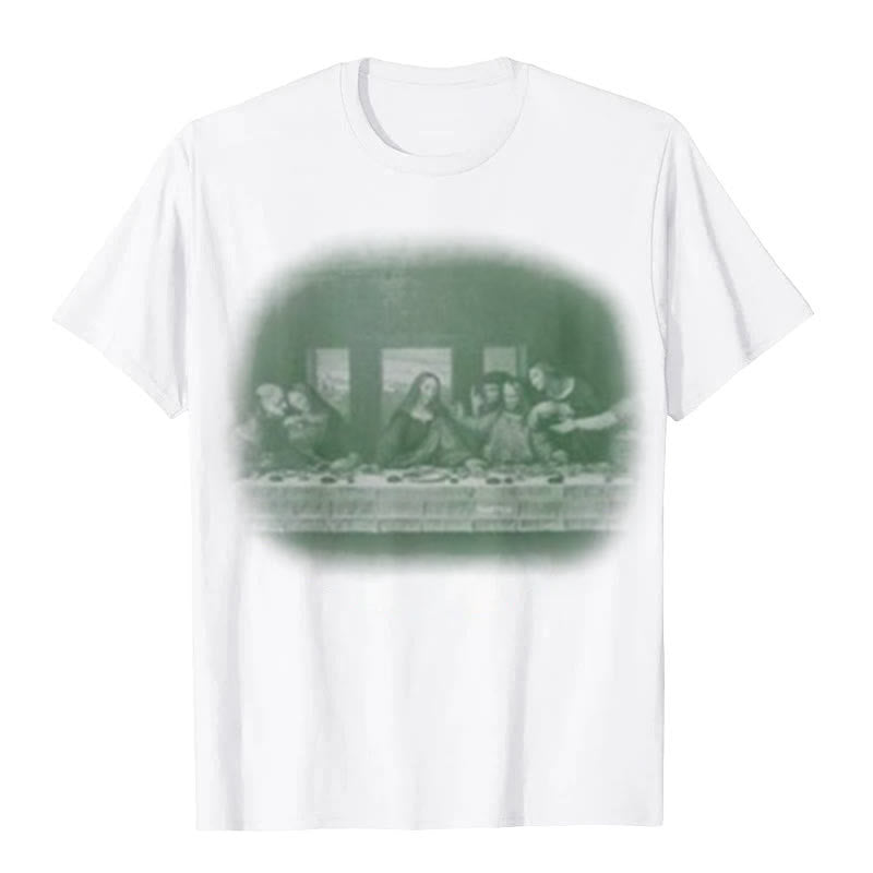 Christianartworkshop Vintage Last Supper Graphic T-Shirt - White - 2XL - image 0