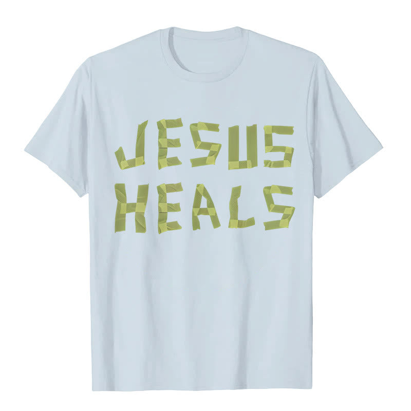 Christianartworkshop Jesus Heals Graphic T-Shirt - Blue - 2XL - image 8
