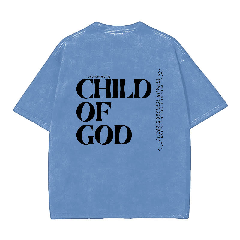 Christianartworkshop Child of God Graphic T-Shirt - Blue - 5XL - image 8