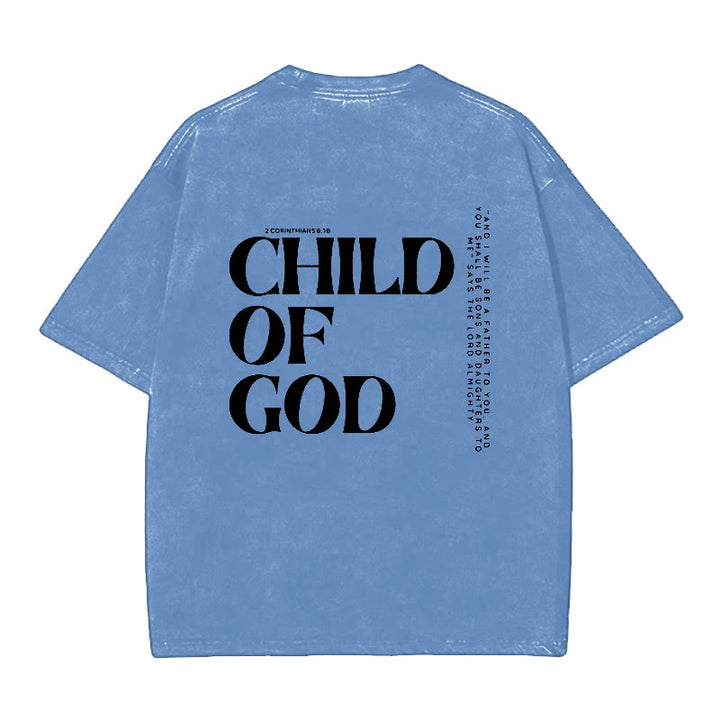 Christianartworkshop Child of God Graphic T-Shirt - Blue - 5XL - image 8