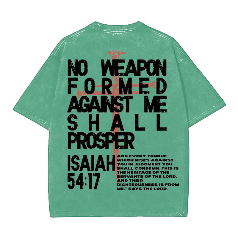 Christianartworkshop No Weapon Formed Against Me T-Shirt - Green - 5XL - image 13