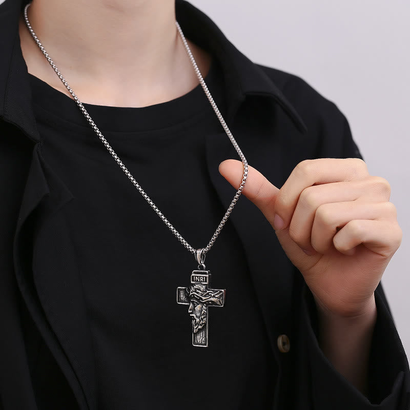 Christianartworkshop Jesus Crown of Thorns Icon Protection Necklace - Embodying the Sacrifice of Christ