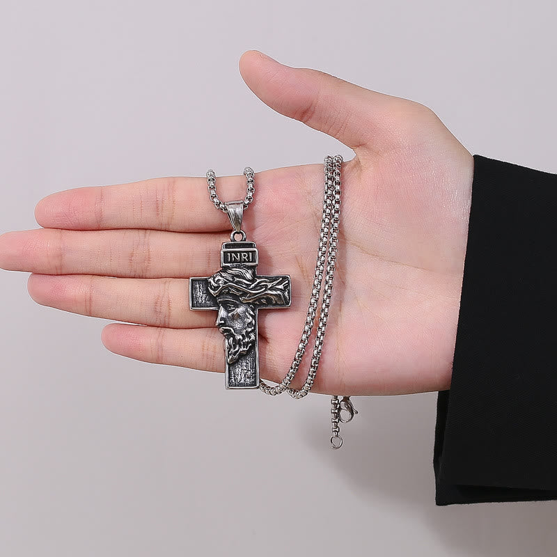 Christianartworkshop Jesus Crown of Thorns Icon Protection Necklace - Embodying the Sacrifice of Christ