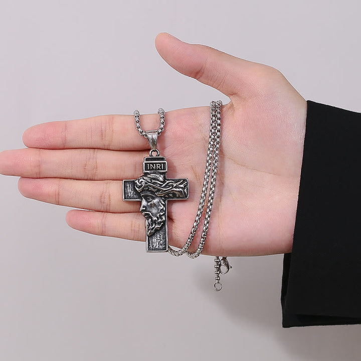 Christianartworkshop Jesus Crown of Thorns Icon Protection Necklace - Embodying the Sacrifice of Christ