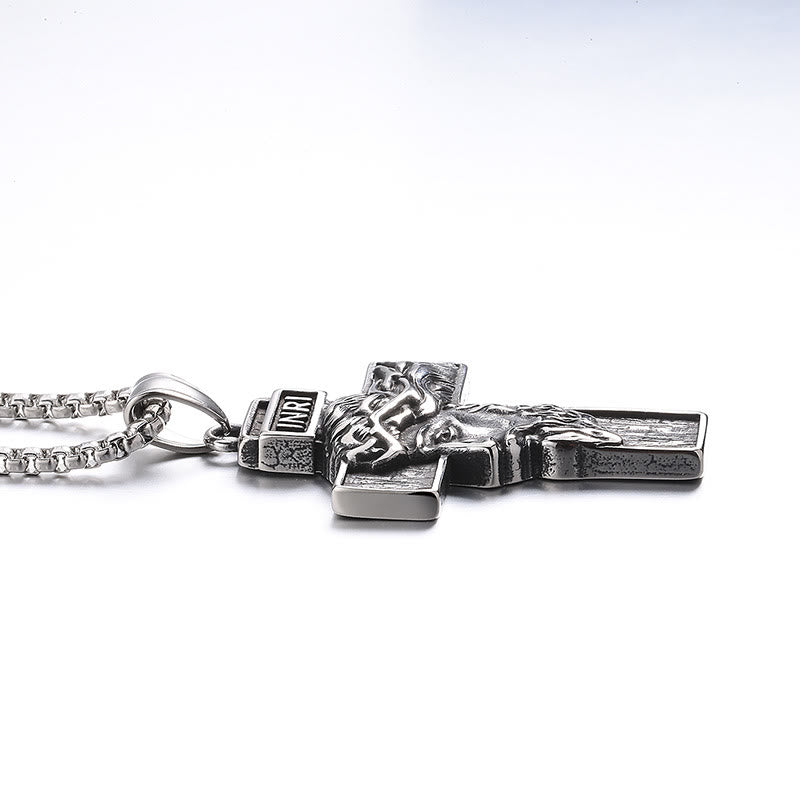 Christianartworkshop Jesus Crown of Thorns Icon Protection Necklace - Embodying the Sacrifice of Christ