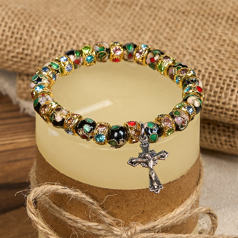 Christianartworkshop Handcrafted Cloisonné Beads Timeless Faith Bracelet: A Testament of Christ's Presence - image 12