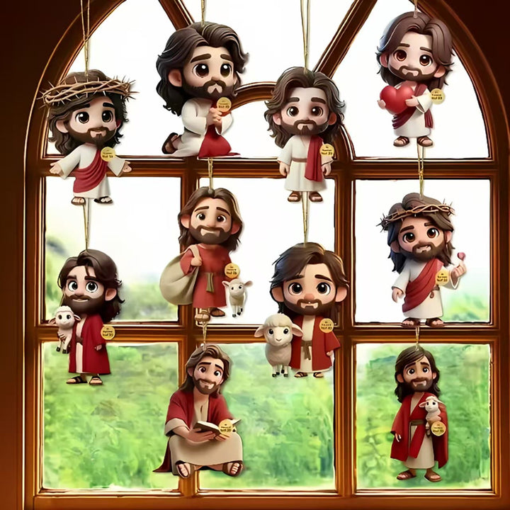 Christianartworkshop Cartoon Jesus Wooden Ornaments - image 2