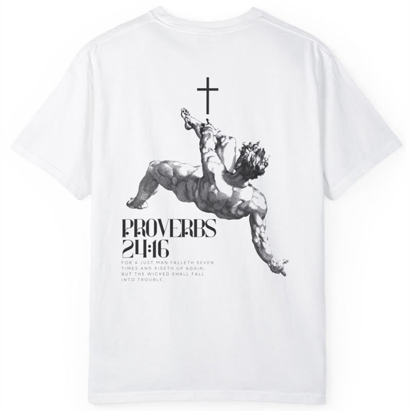 Christianartworkshop Proverbs 24:16' Christian T-Shirt - image 3