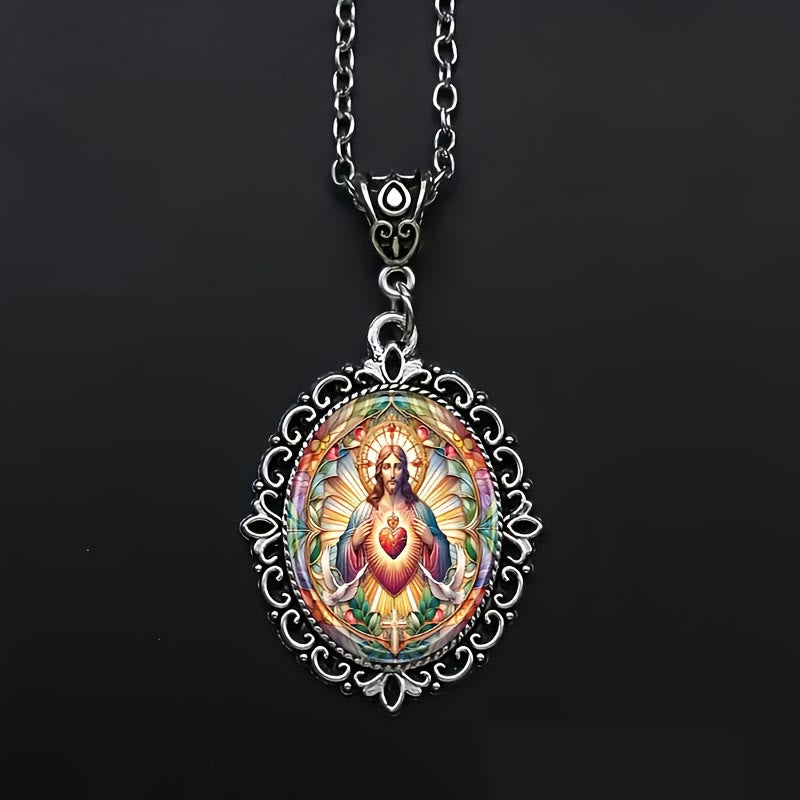 Christianartworkshop Jesus Sacred Heart Necklace: Timeless Piece Embodying Divine Love