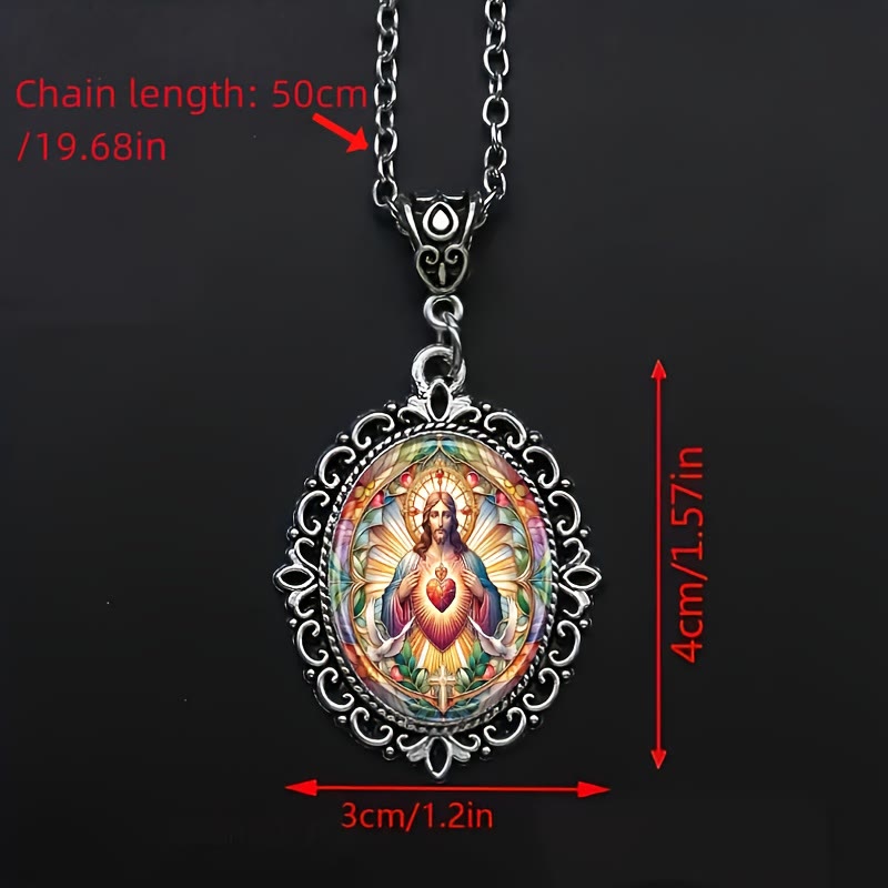 Christianartworkshop Jesus Sacred Heart Necklace: Timeless Piece Embodying Divine Love