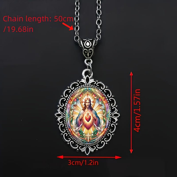 Christianartworkshop Jesus Sacred Heart Necklace: Timeless Piece Embodying Divine Love
