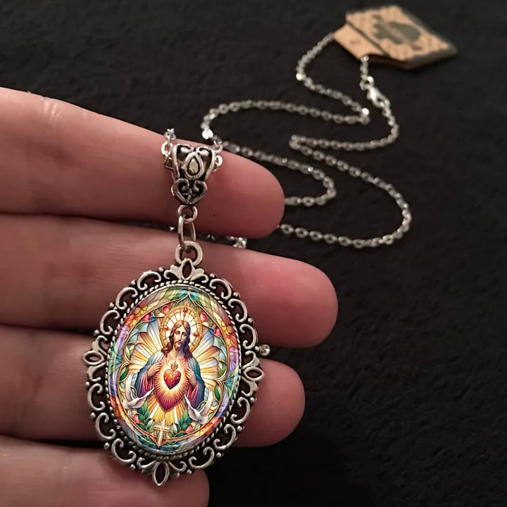 Christianartworkshop Jesus Sacred Heart Necklace: Timeless Piece Embodying Divine Love