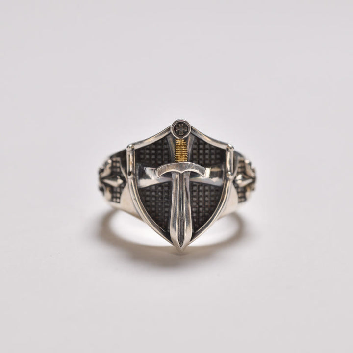Christianartworkshop The Immortal Faith Shield&Sword&Iris Ring: A Symbol of Faith and Fortitude - image 1