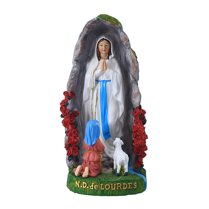 Christianartworkshop Our Lady of Lourdes & Lamb Resin Dekstop Decor Ornament - image 2